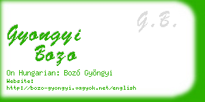 gyongyi bozo business card